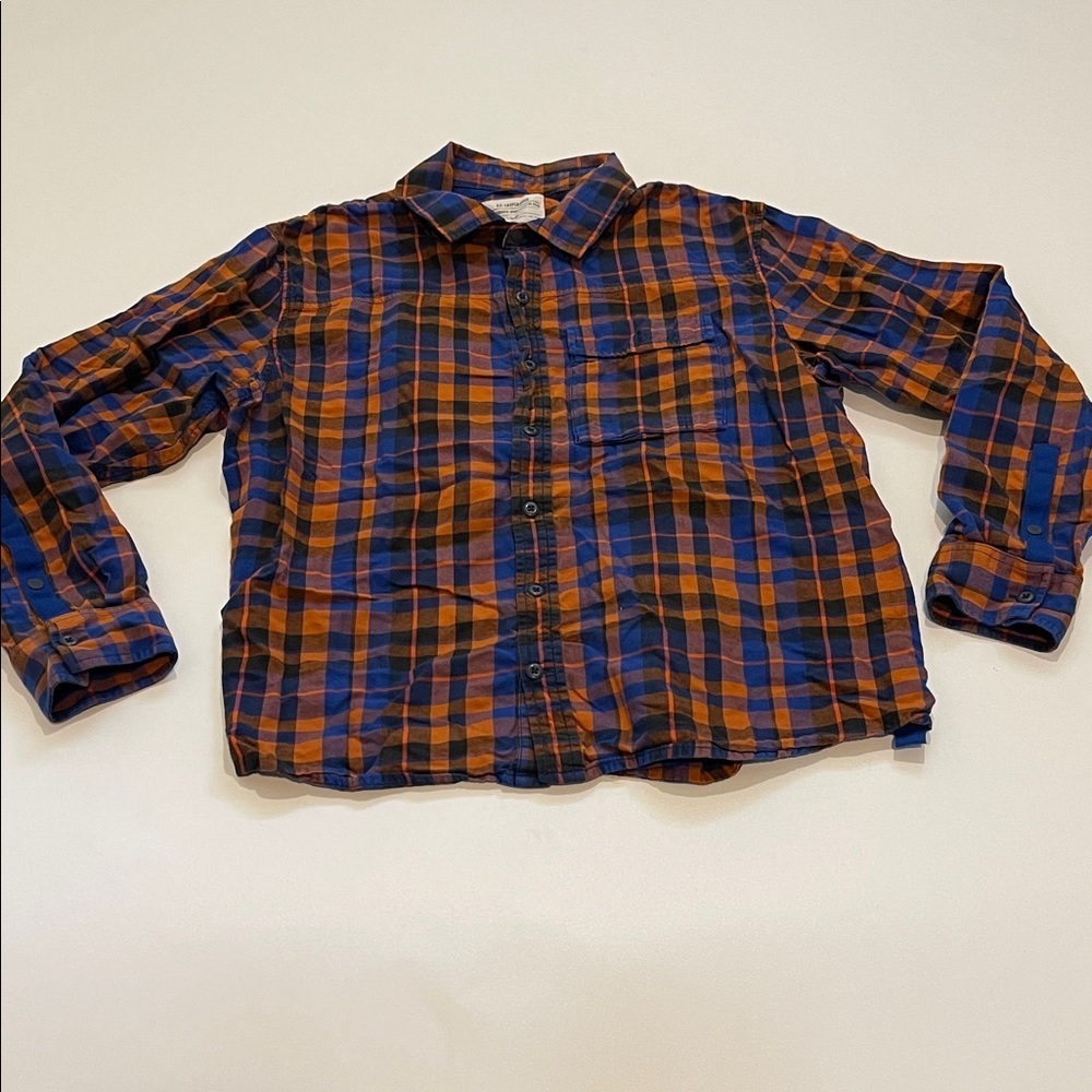 REI Men’s Plaid Button-Down Shirt in Blue & Orange